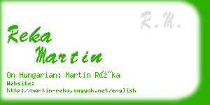 reka martin business card